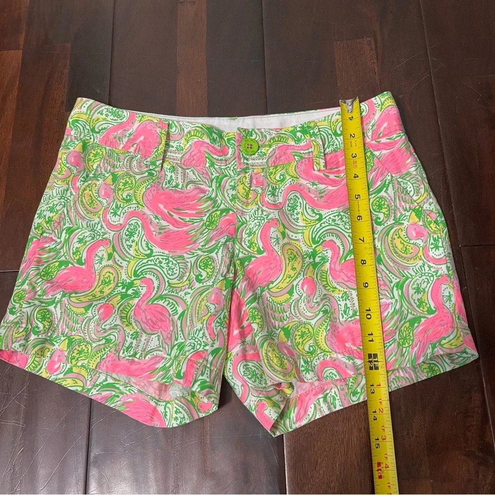 Lilly Pulitzer Green and Pink Bermuda Shorts Resort Style - Picture 8 of 9